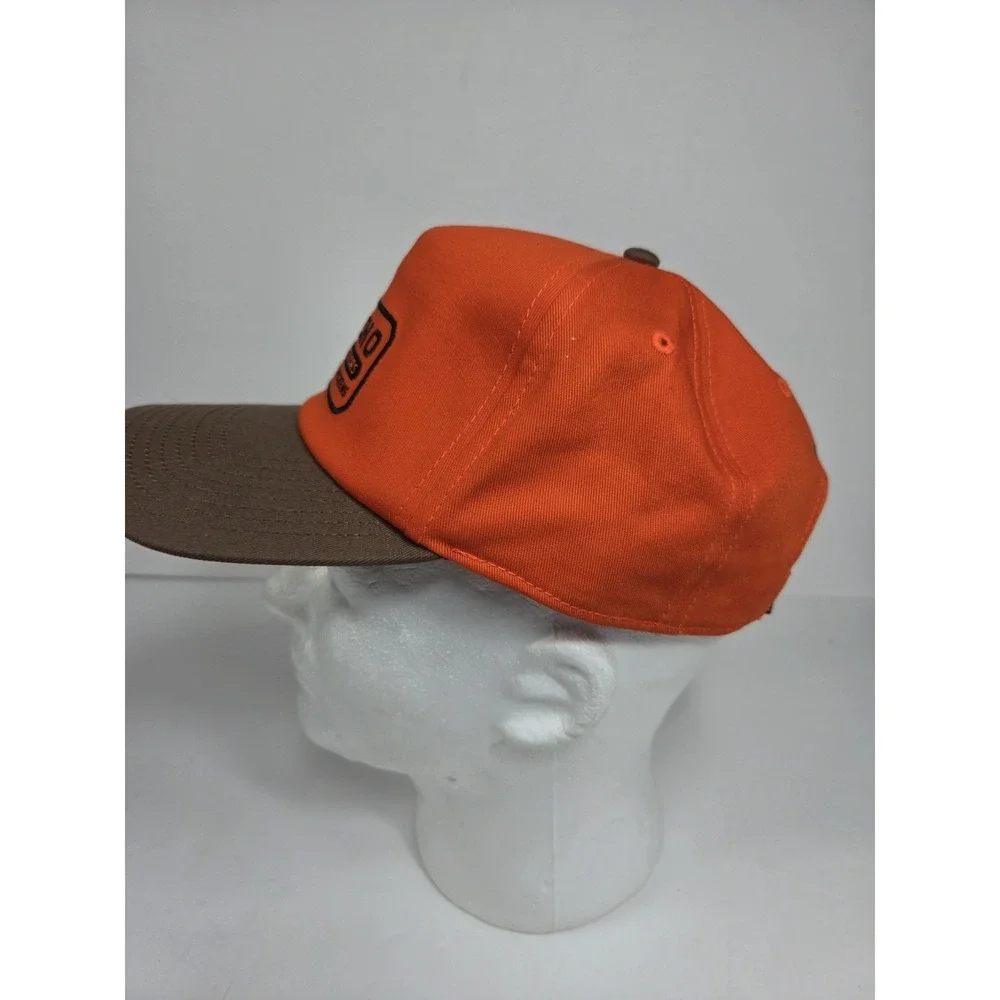 Poncho Outdoors Pheasant Hat OSFA  Embroidered Snapback Cap Orange Brown
